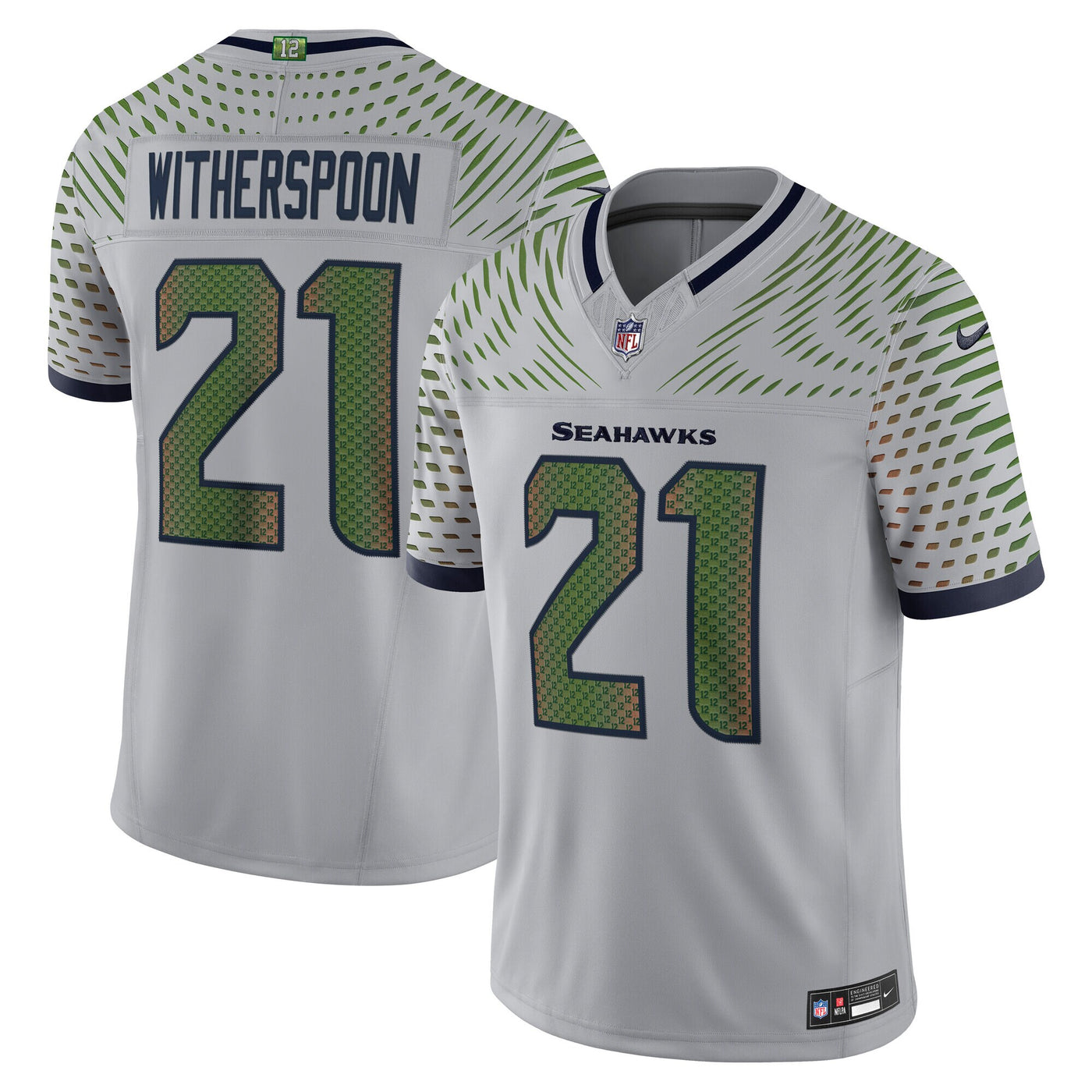 Seattle Seahawks Devon Witherspoon Nike Wolf Gray 2025 Rivalries Collection Stitched Limited Jersey
