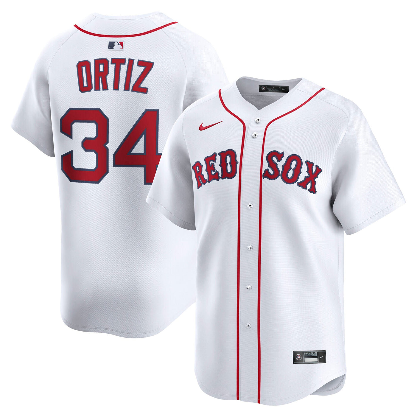 Boston Red Sox David Ortiz Nike White Home Limited Jersey