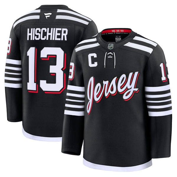 New Jersey Devils Nico Hischier Fanatics Black Alternate Premium Jersey
