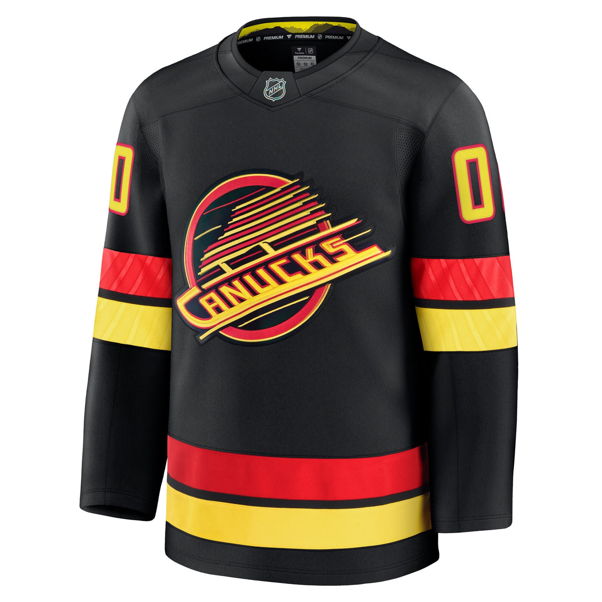 Vancouver Canucks Fanatics Black Alternate Premium Custom Jersey