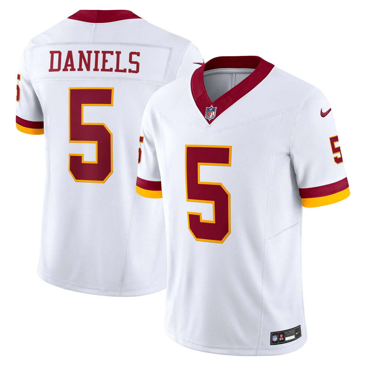 Washington Commanders Jayden Daniels White Vapor F.U.S.E. Limited Super Bowl Era Jersey