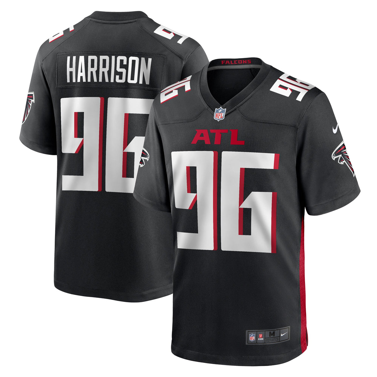 Atlanta Falcons Zach Harrison Black Team Game Jersey