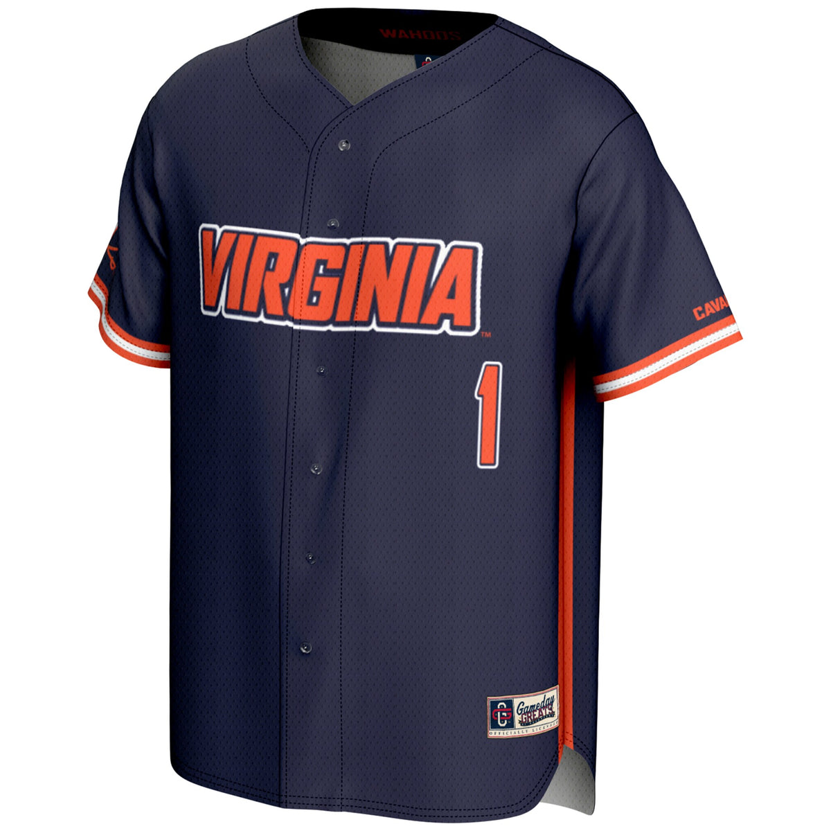 #1 Virginia Cavaliers GameDay Greats Lightweight Baseball Jersey - Navy