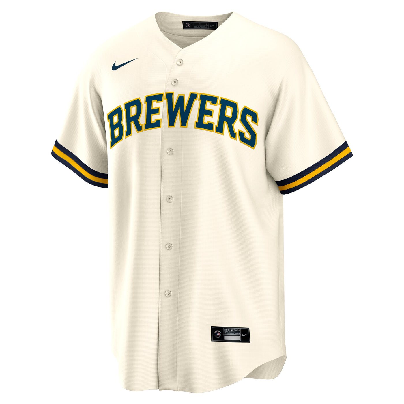 Milwaukee Brewers Brice Turang Nike Cream Home Replica Jersey