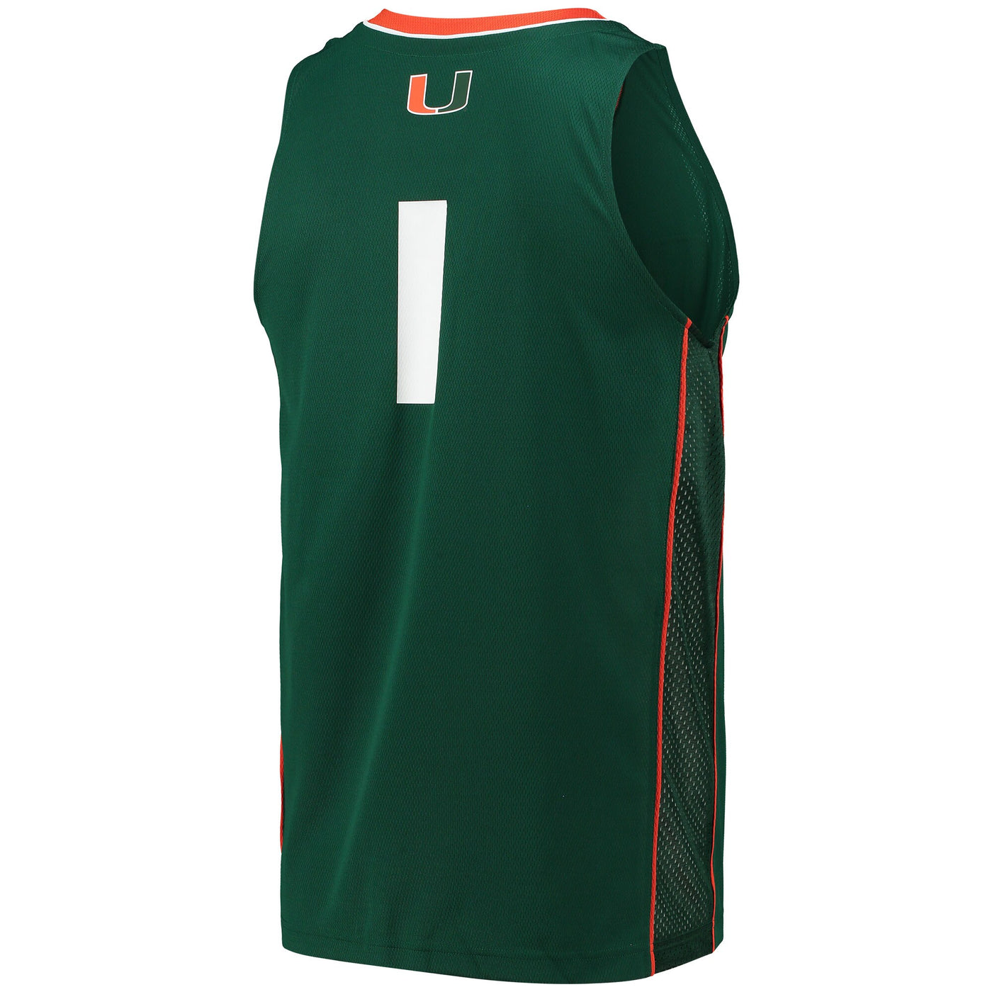 adidas #1 Green Miami Hurricanes Swingman Basketball Jersey