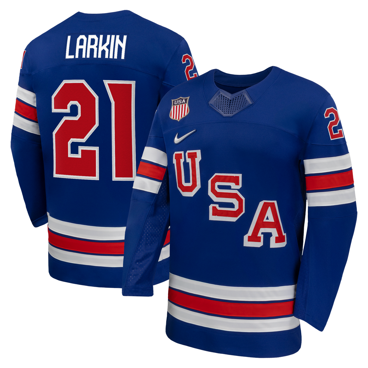 Dylan Larkin Royal US Hockey 2026 Home Replica Jersey