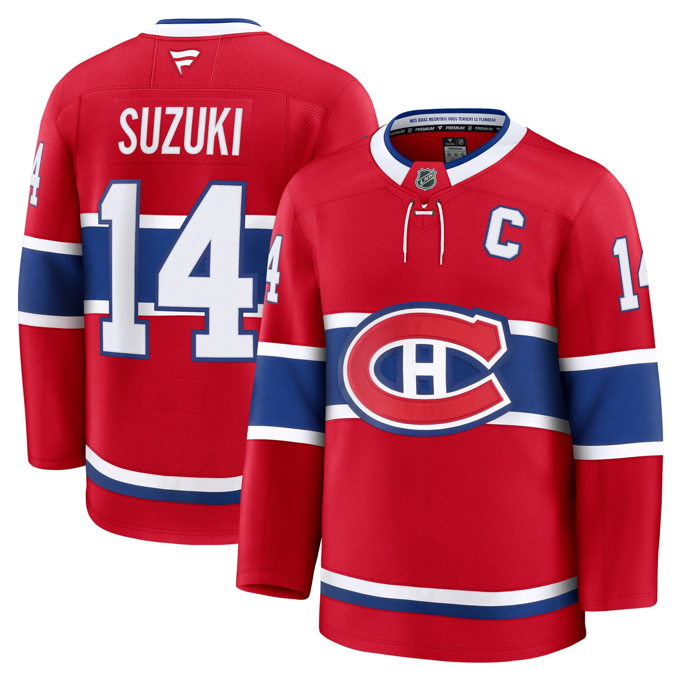 Montreal Canadiens Nick Suzuki Fanatics Red Home Premium Jersey