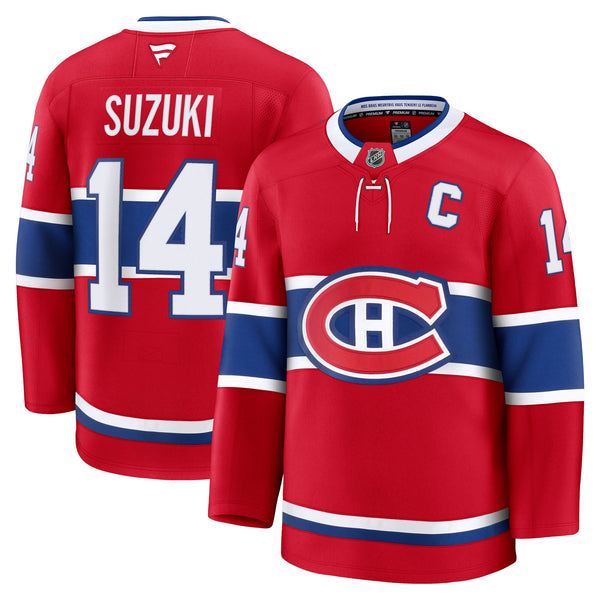 Montreal Canadiens Nick Suzuki Fanatics Red Home Premium Jersey