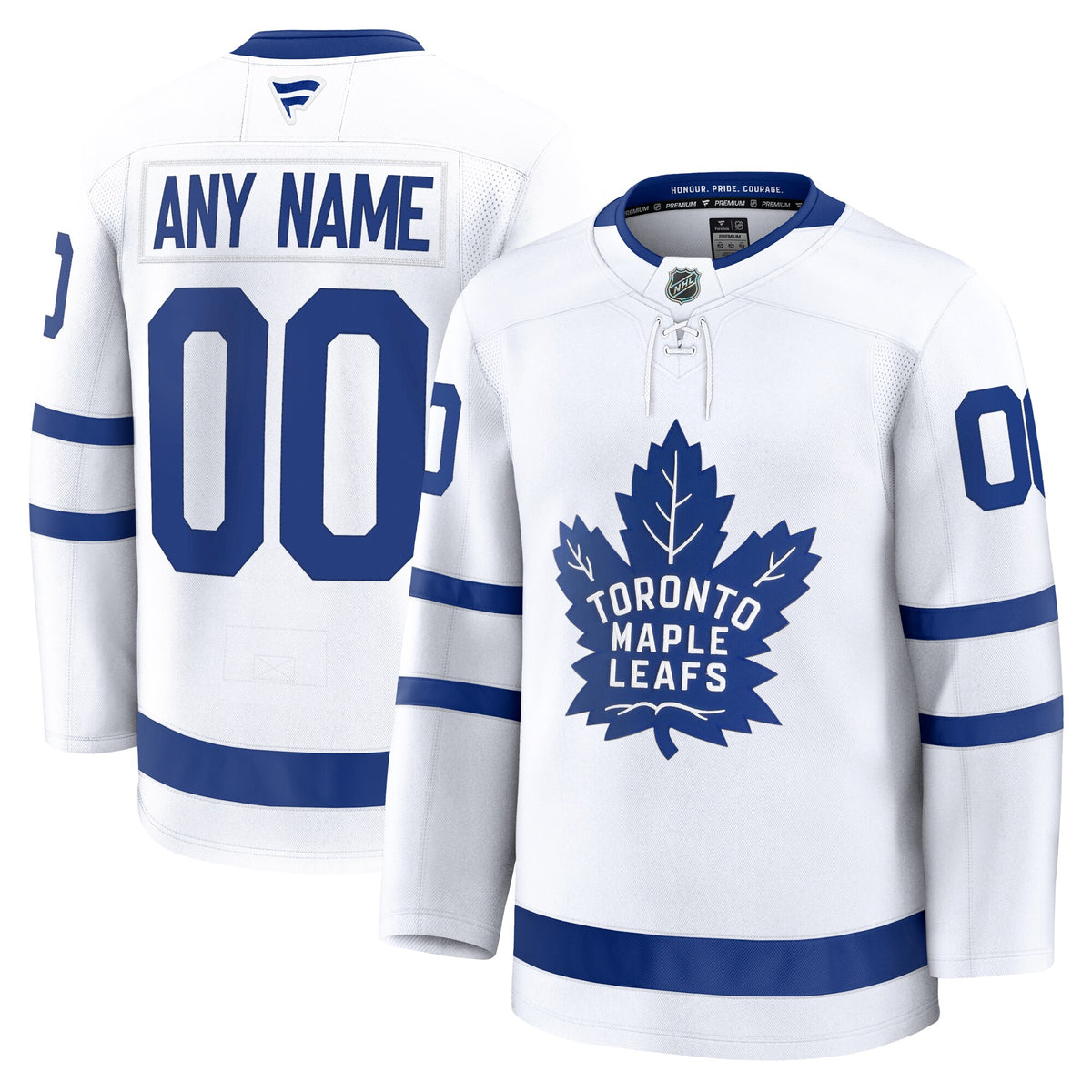 Toronto Maple Leafs Fanatics White Away Premium Custom Jersey