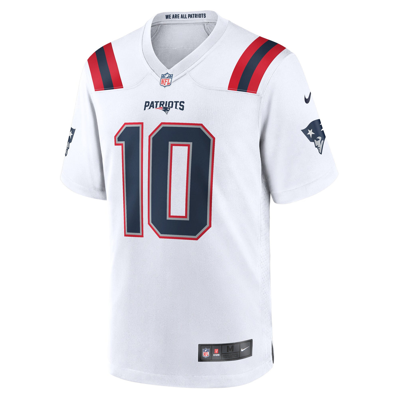 New England Patriots Drake Maye Nike White Player Game Jersey