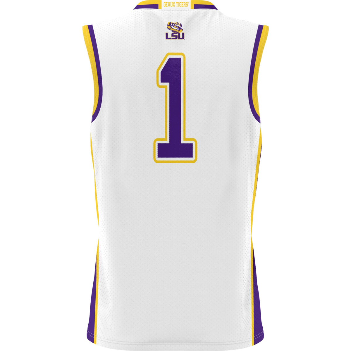 #1 LSU Tigers GameDay Greats Lightweight Basketball Jersey - White