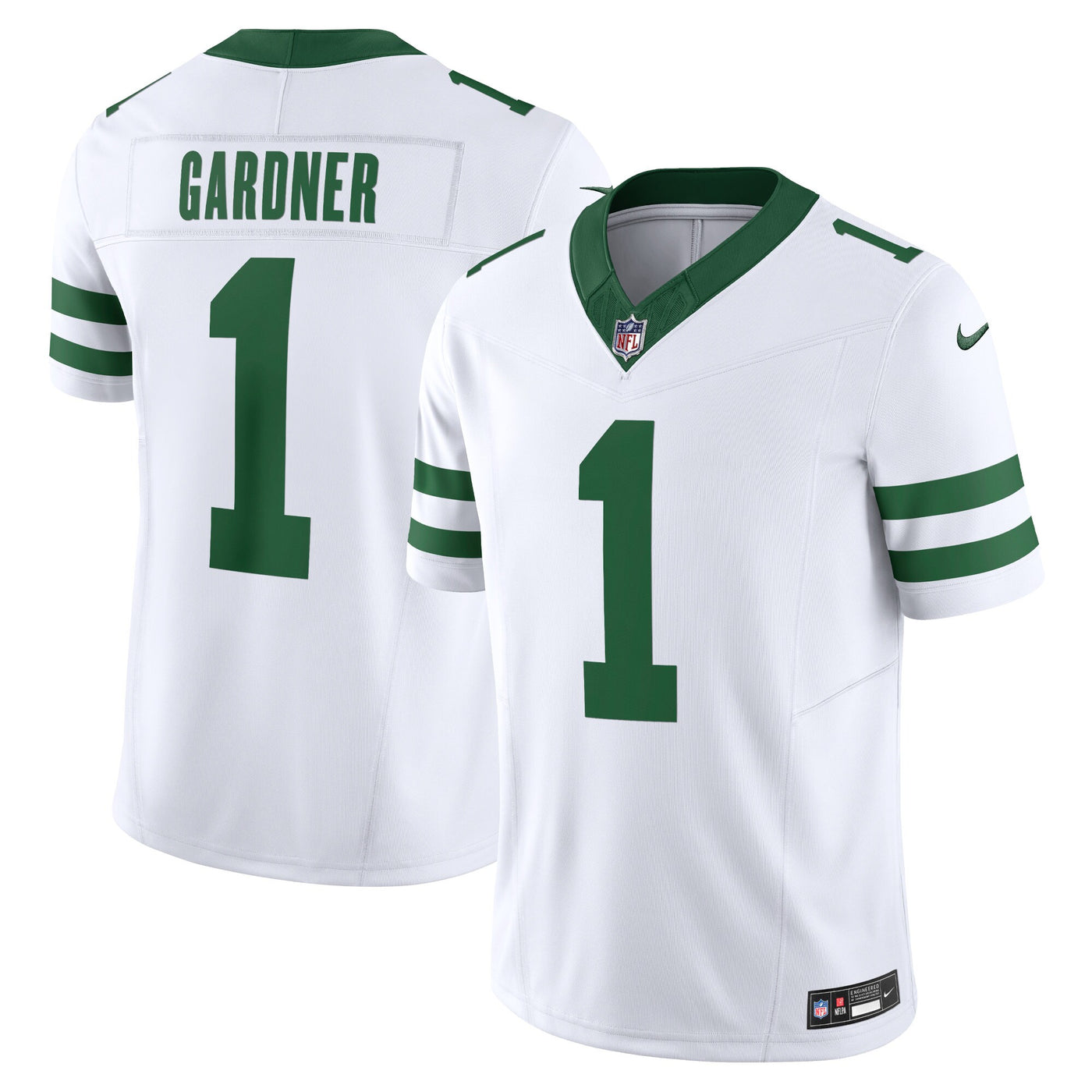 New York Jets Ahmad Sauce Gardner Nike Legacy White Vapor F.U.S.E. Limited Jersey