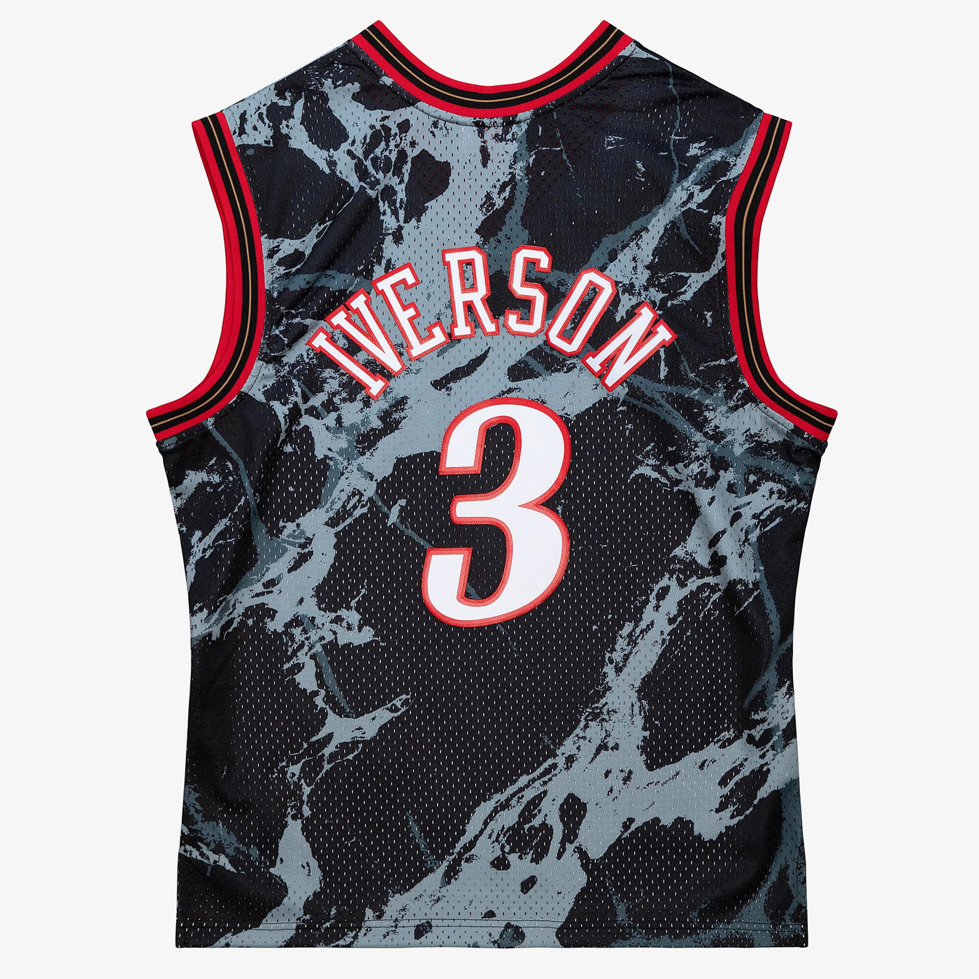Philadelphia 76ers Mitchell & Ness Allen Iverson 2000 Team Marble Swingman Jersey - Black