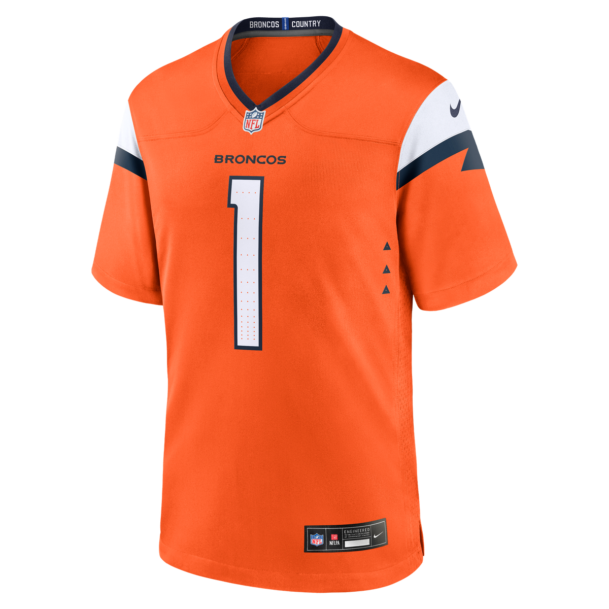 Denver Broncos Nike Orange #1 Dad Game Jersey