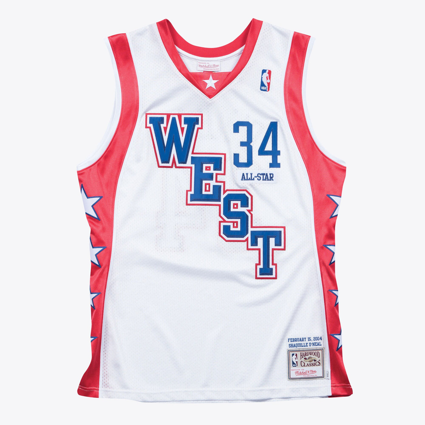 NBA 2004 West Shaquille ONeal Authentic All-Star Jersey By Mitchell & Ness - White -