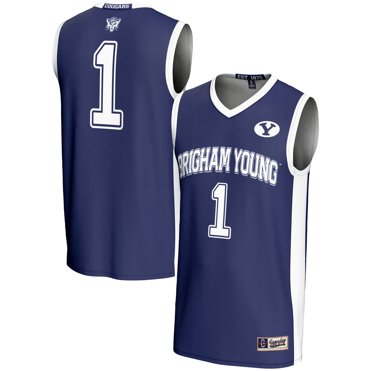 #1 BYU Cougars GameDay Greats Lightweight Basketball Jersey - Navy