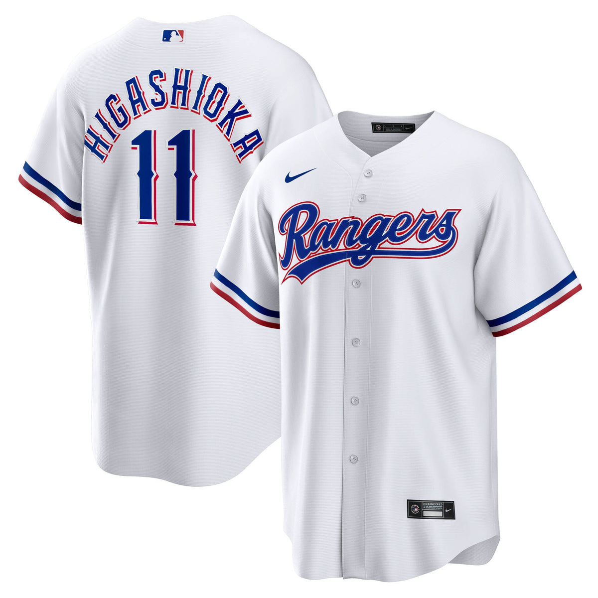 Texas Rangers Kyle Higashioka White Home Replica Jersey