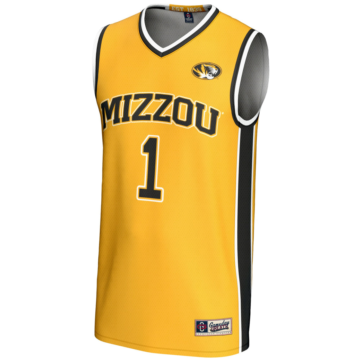 #1 Missouri Tigers GameDay Greats Lightweight Basketball Jersey - Gold
