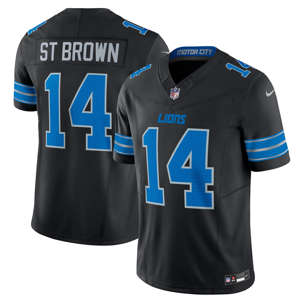 Detroit Lions Amon-Ra St. Brown Black 2nd Alternate Vapor F.U.S.E. Limited Jersey