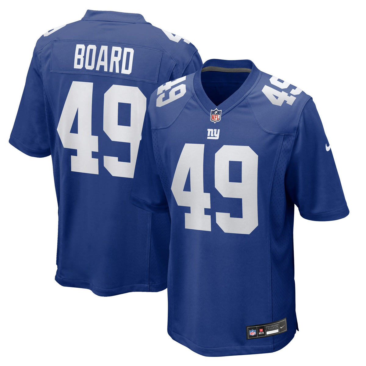 New York Giants Chris Board Royal Team Game Jersey