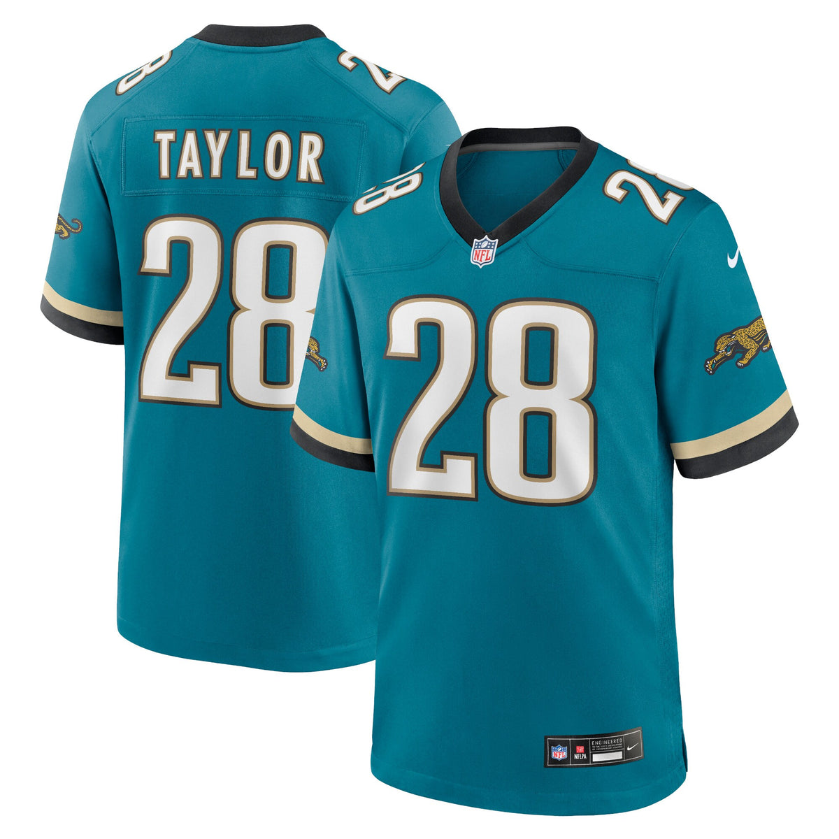 Jacksonville Jaguars Fred Taylor Teal Prowler Throwback Retired Player Game Jersey