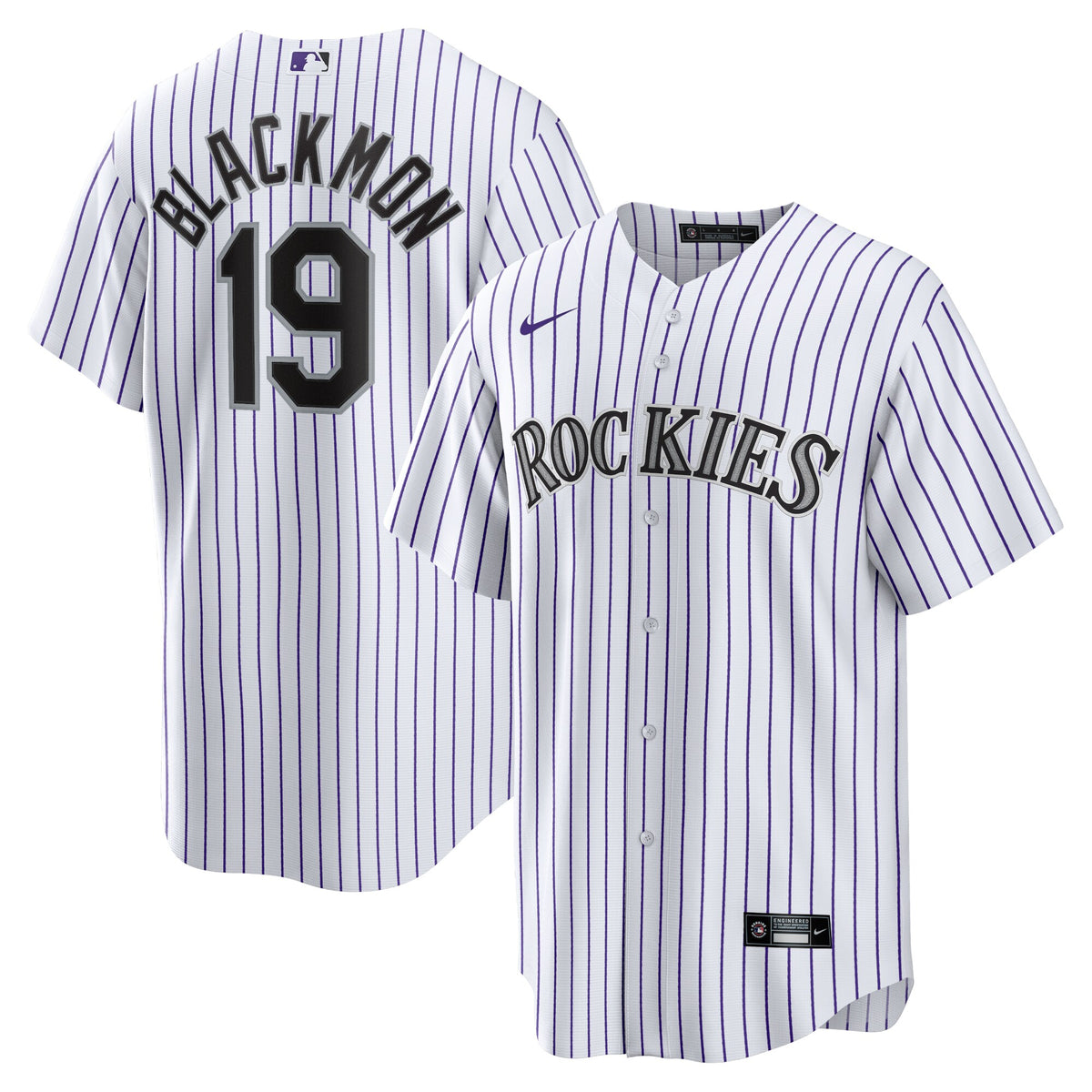 Colorado Rockies Charlie Blackmon White Home Replica Player Name Jersey
