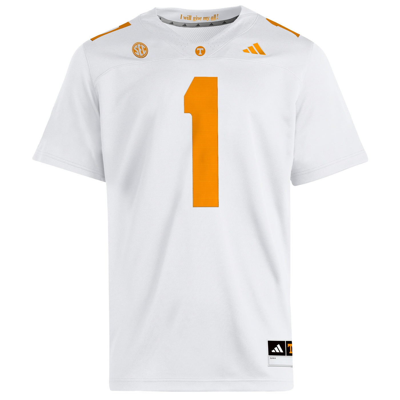 adidas White Tennessee Volunteers Away Premier Jersey