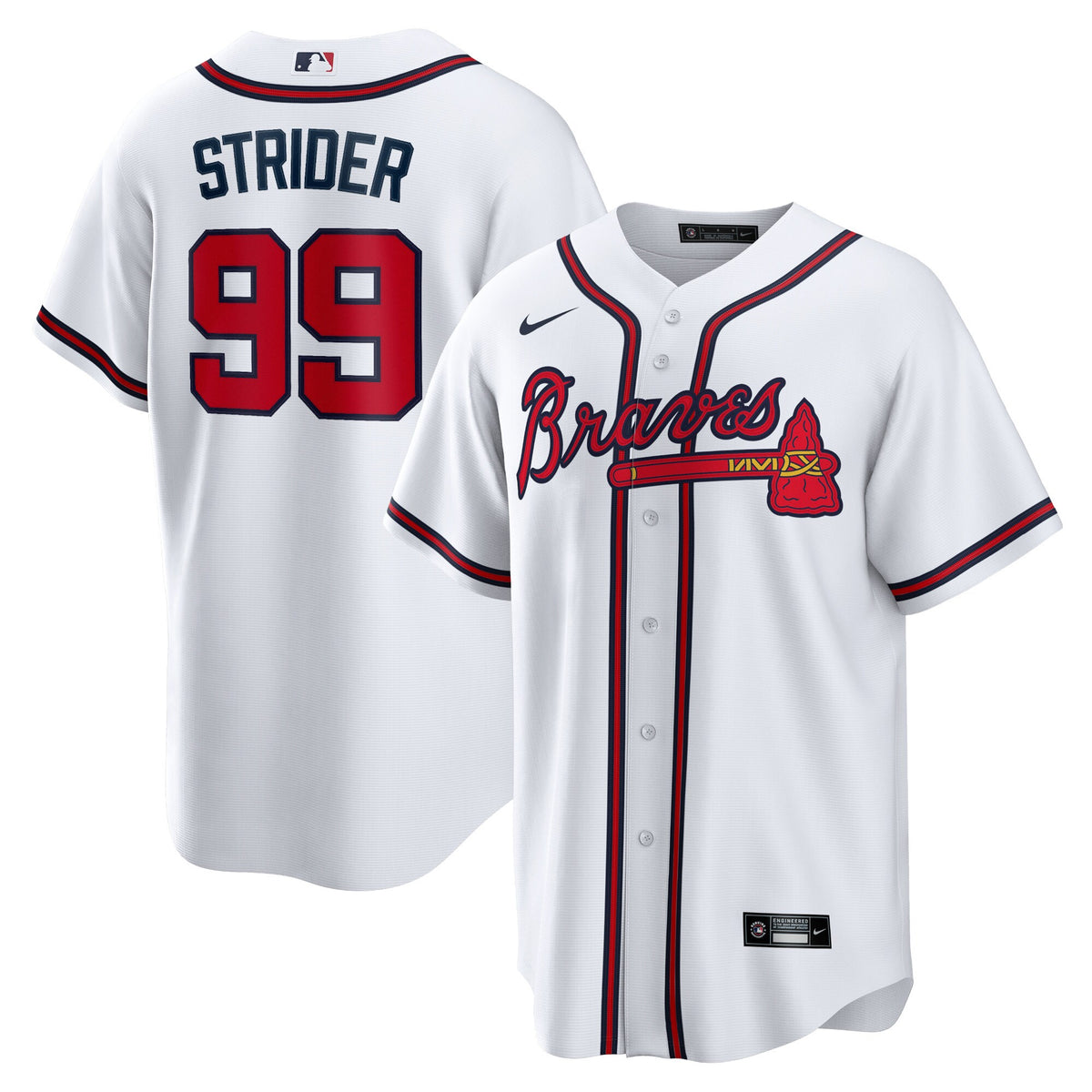 Atlanta Braves Spencer Strider White Replica Player Jersey