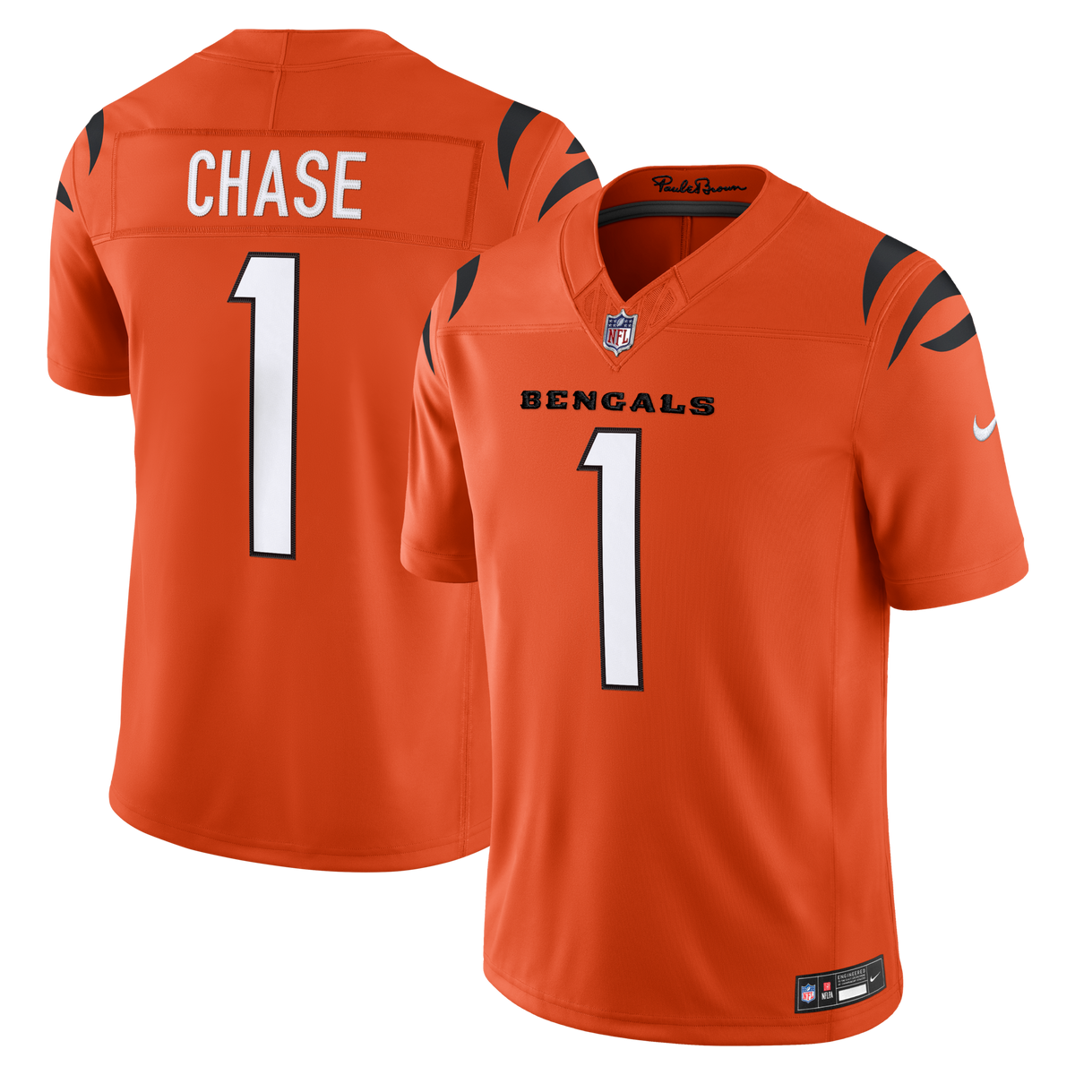 Cincinnati Bengals Ja'Marr Chase Orange Alternate Vapor F.U.S.E. Stitched Limited Jersey