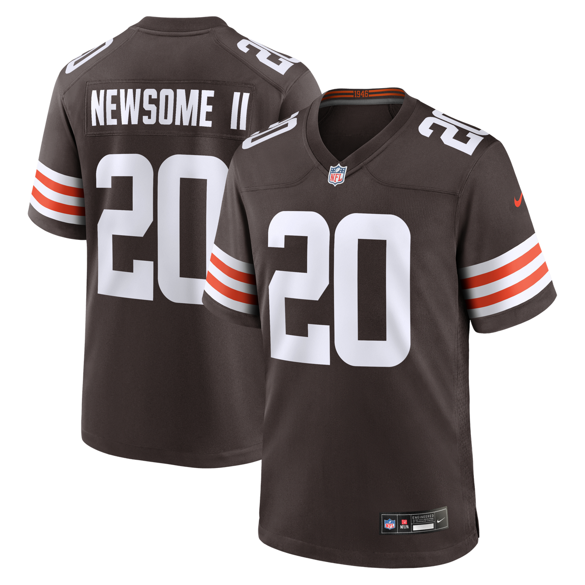 Cleveland Browns Greg Newsome II Brown Game Jersey