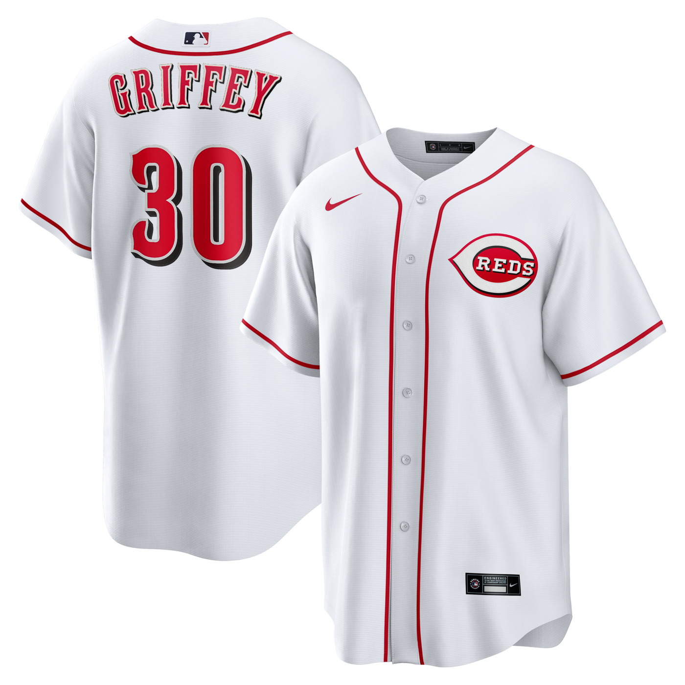 Cincinnati Reds Ken Griffey Jr. Nike White Home Retired Player Replica Jersey