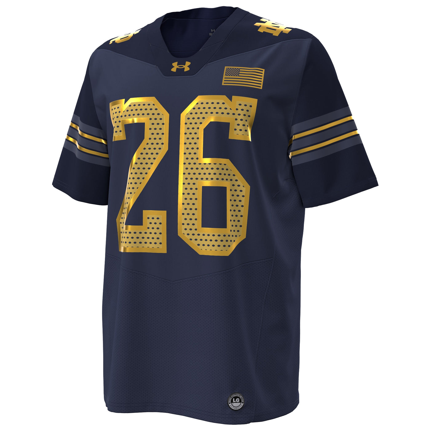 Under Armour #26 Navy Notre Dame Fighting Irish 2026 Shamrock Series Replica Football Jersey