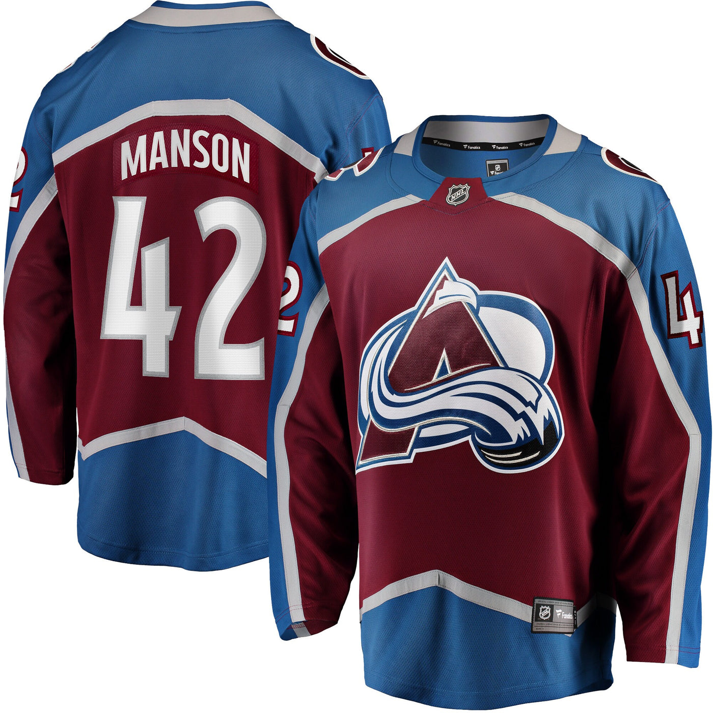 Colorado Avalanche Josh Manson Fanatics Burgundy Home Breakaway Player Jersey