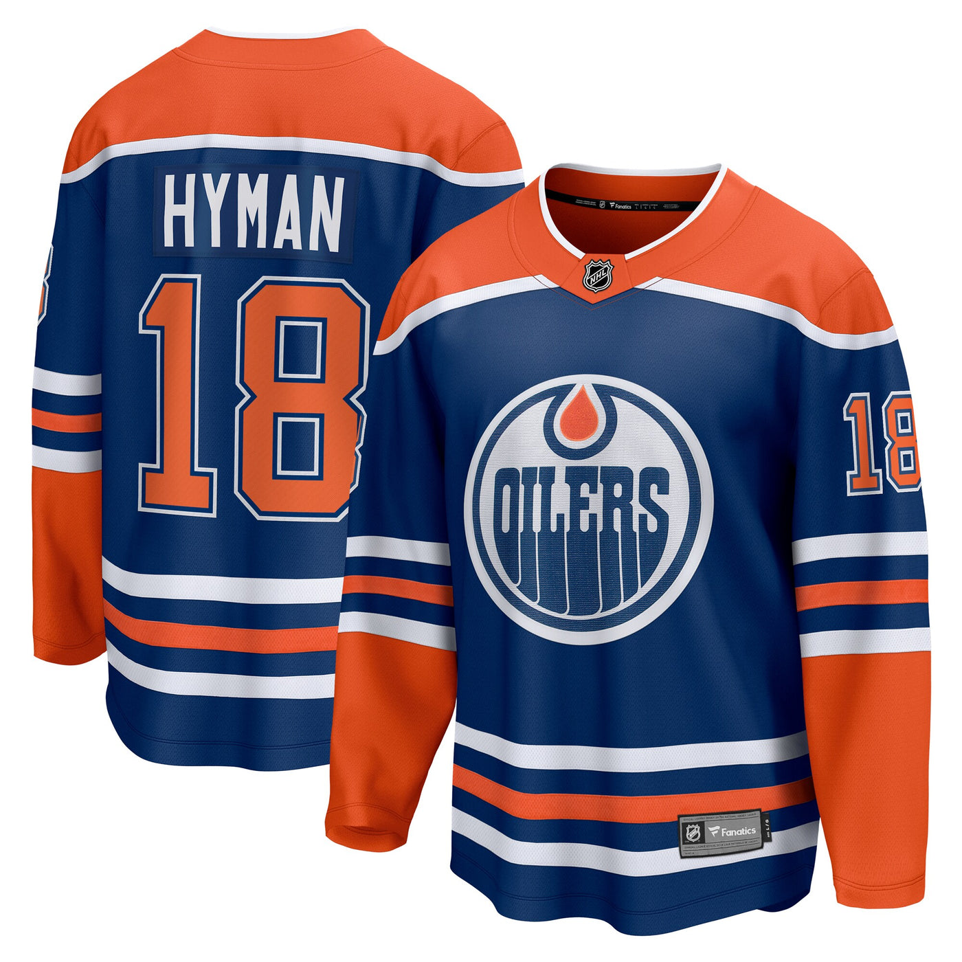 Edmonton Oilers Zach Hyman Fanatics Royal Home Breakaway Player Jersey