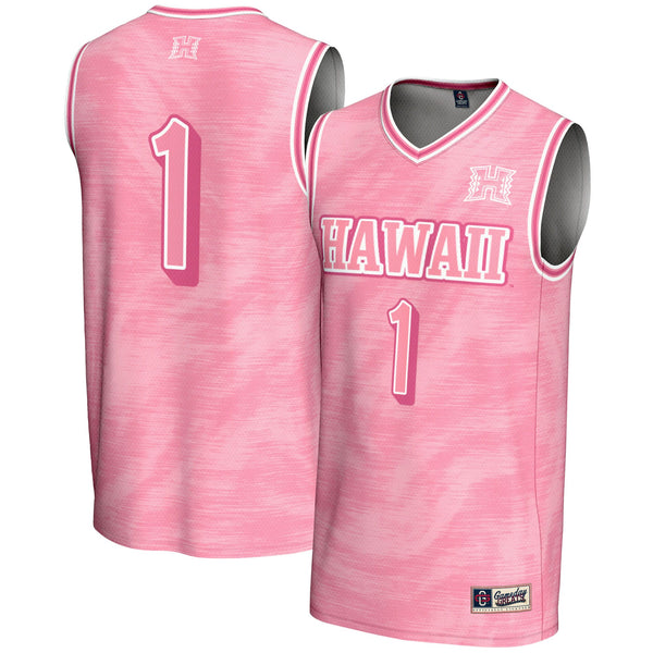 GameDay Greats #1 Pink Hawaii Rainbow Warriors Lightweight Basketball Fashion Jersey