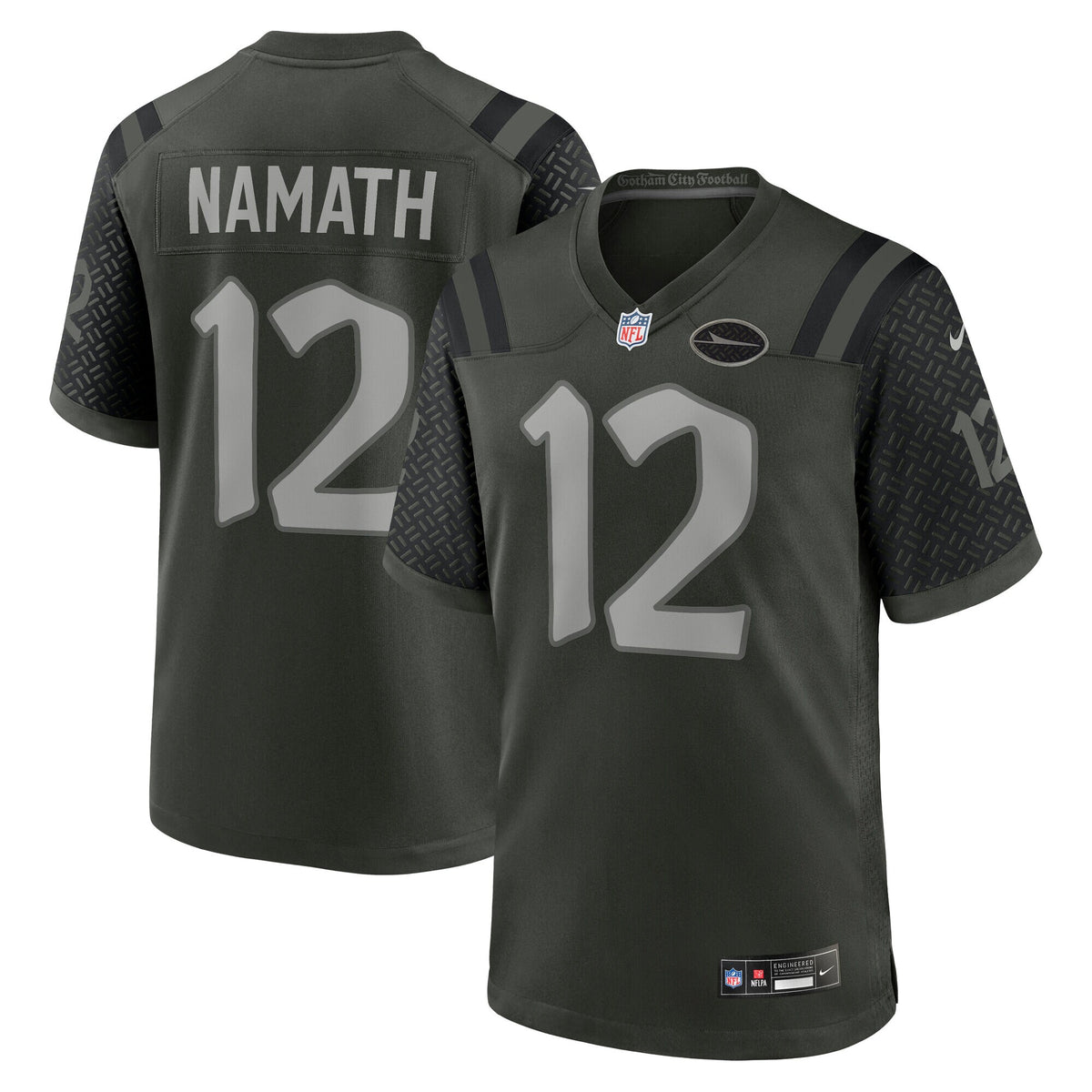 New York Jets Joe Namath Gotham Green 2025 Rivalries Collection Retired Player Game Jersey