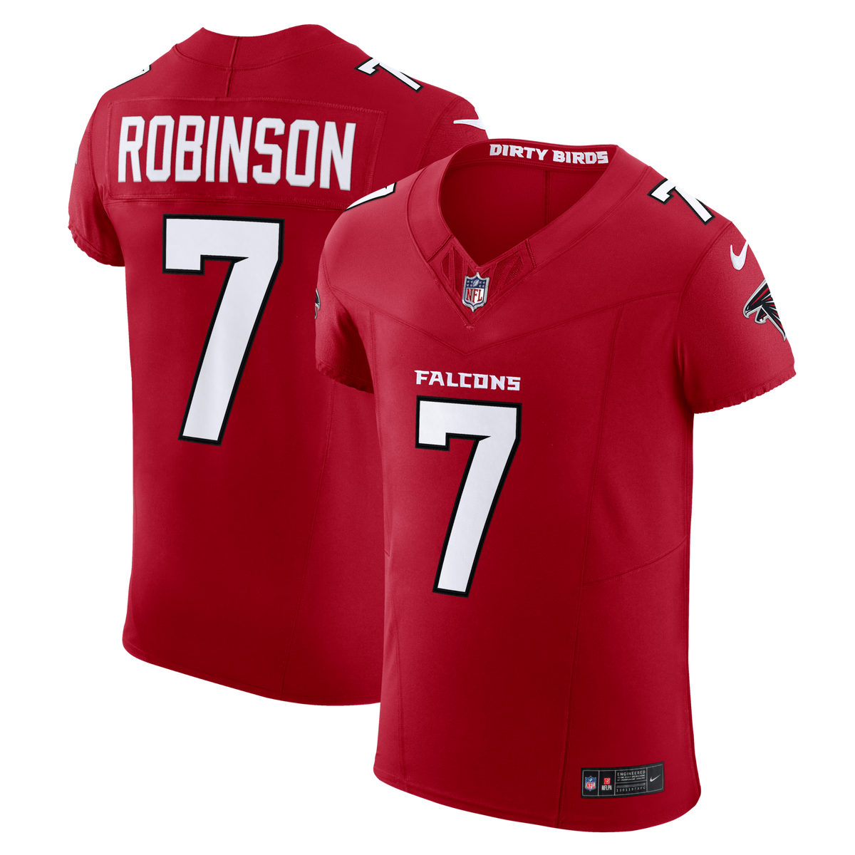 Atlanta Falcons Bijan Robinson Red Team Vapor F.U.S.E. Elite Jersey