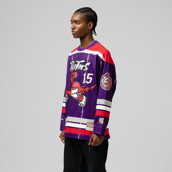 Mitchell & Ness Vince Carter Purple Toronto Raptors Maxxed Out Fashion Hockey Jersey