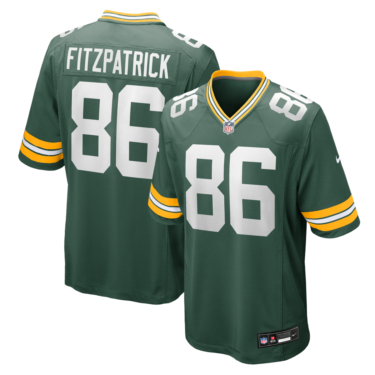 Green Bay Packers John FitzPatrick Green Team Game Jersey