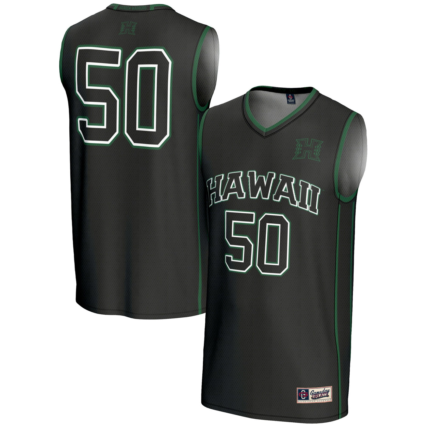GameDay Greats #50 Black Hawaii Rainbow Warriors Lightweight Basketball Jersey
