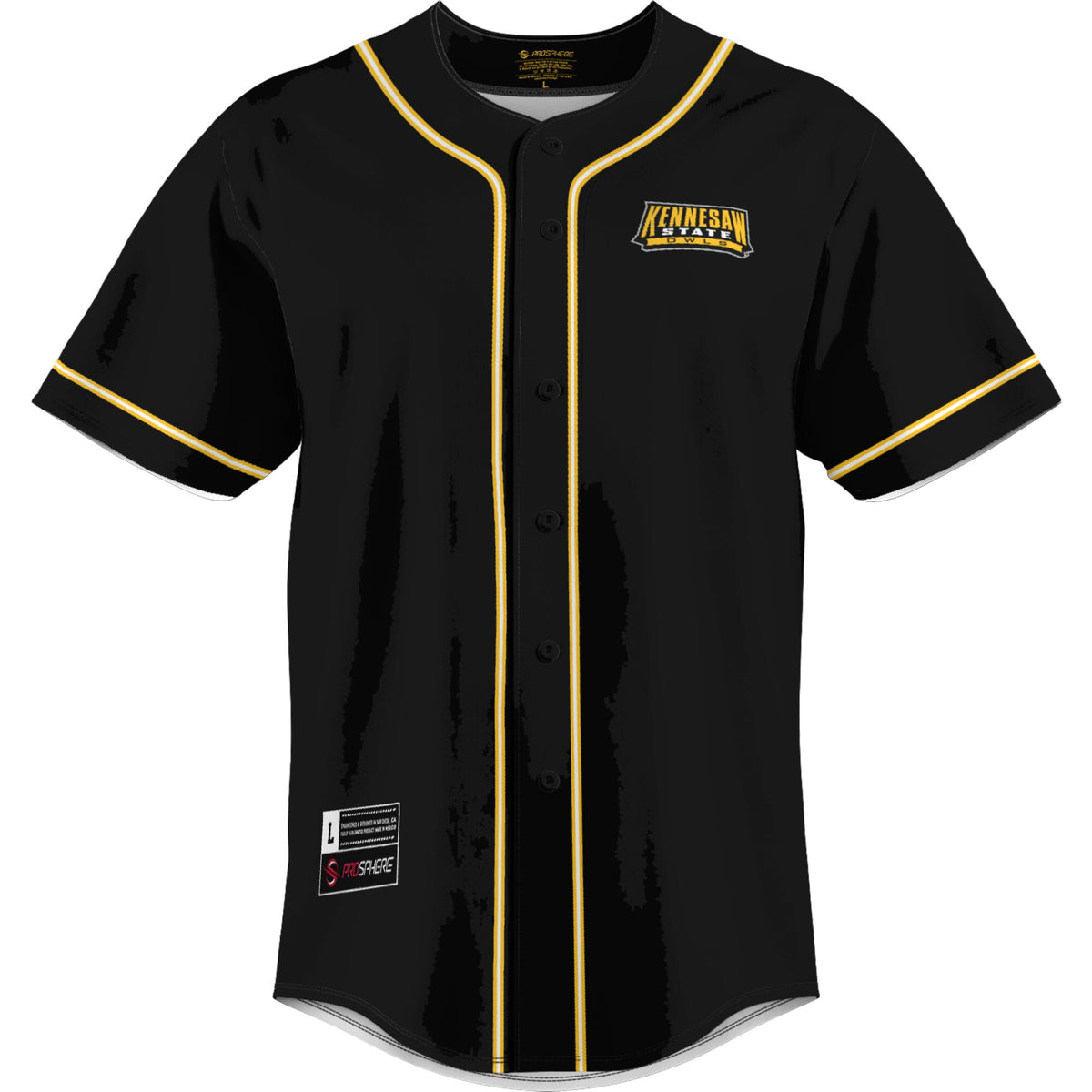 Kennesaw State Owls GameDay Greats Lightweight Baseball Jersey - Gold