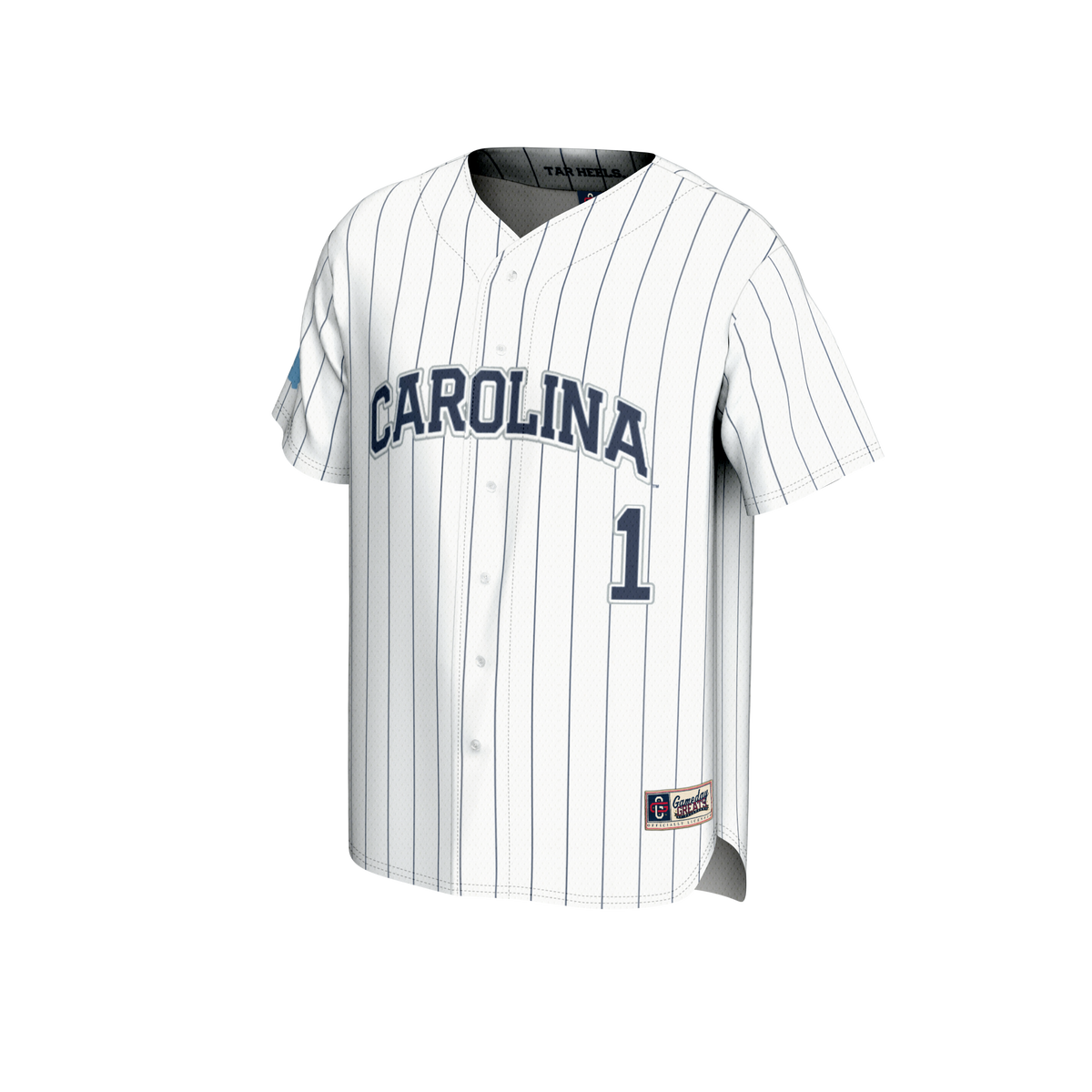 #1 North Carolina Tar Heels GameDay Greats Lightweight Baseball Fashion Jersey - White