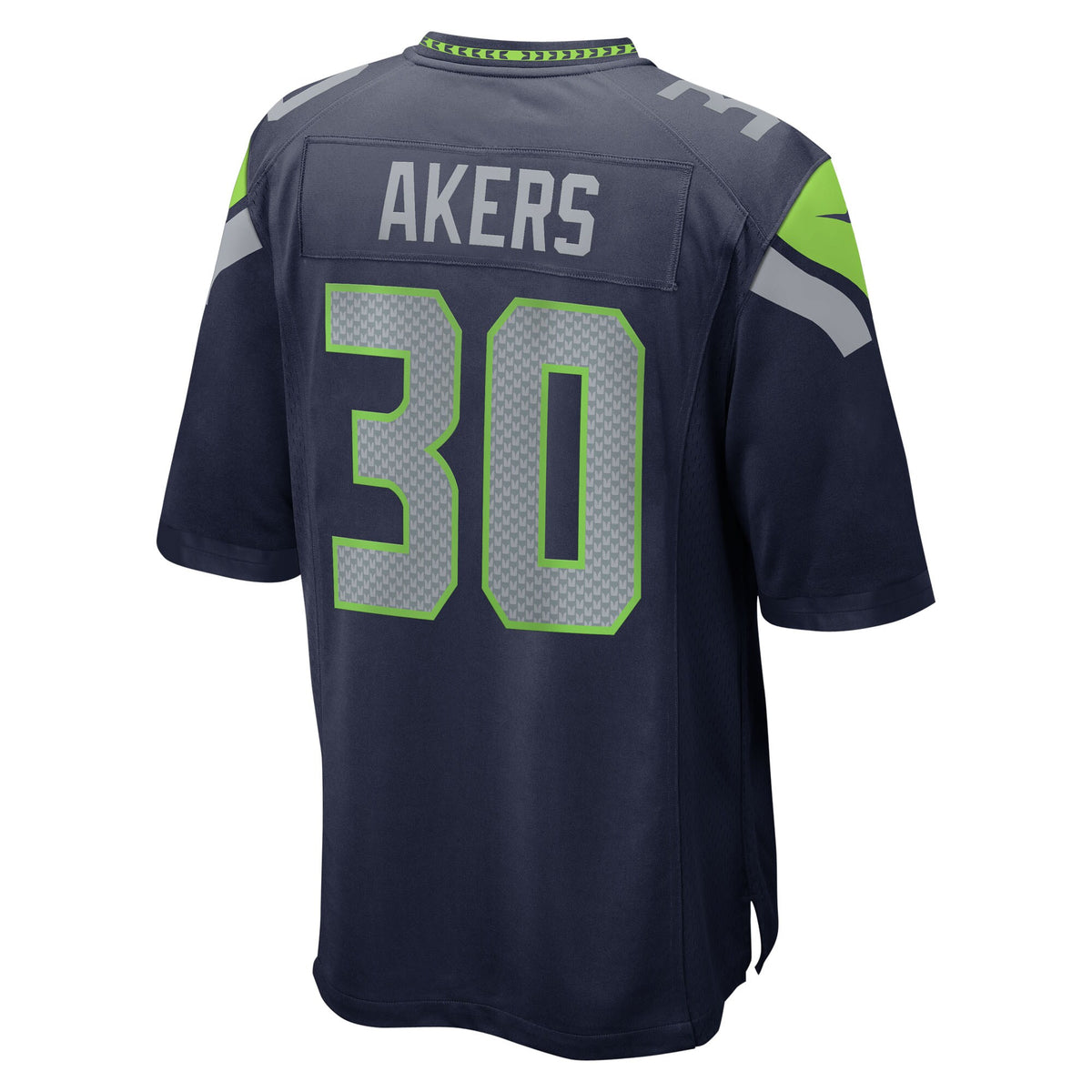 Seattle Seahawks Cam Akers College Navy Team Game Jersey