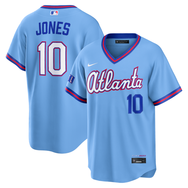 Atlanta Braves Chipper Jones Nike Powder Blue 2026 City Connect Stadium Jersey