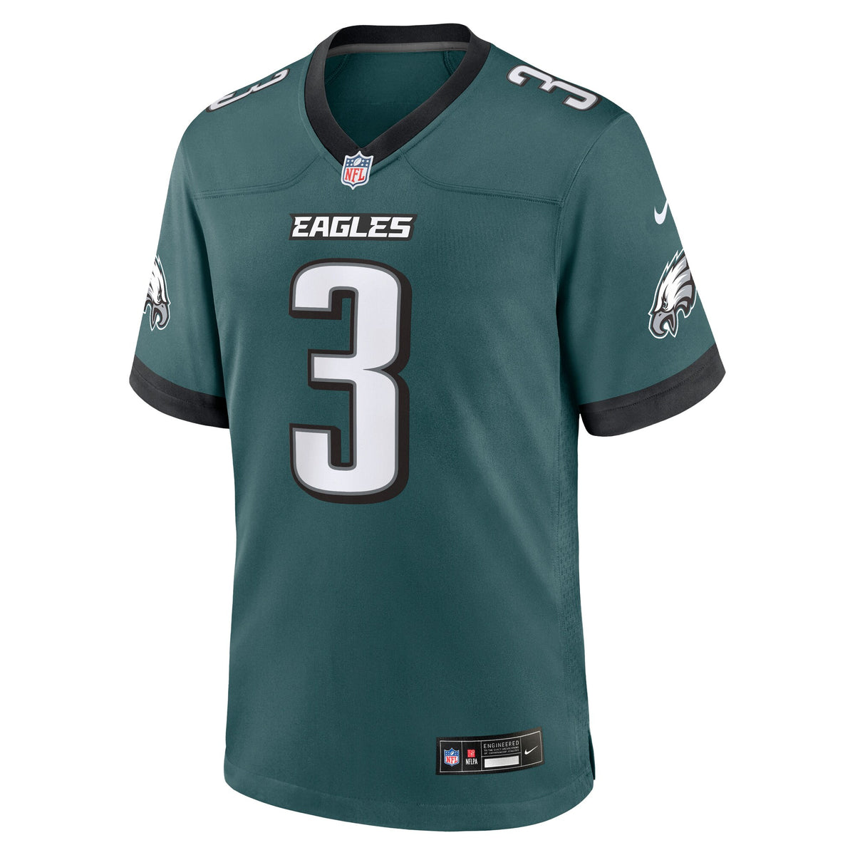 Philadelphia Eagles Nolan Smith Jr. Midnight Green Team Game Jersey