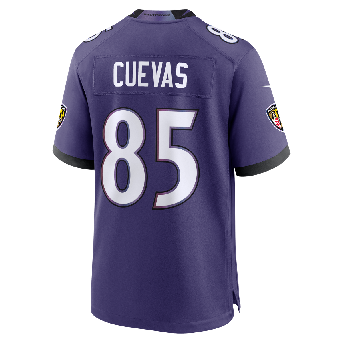 Baltimore Ravens Josh Cuevas Purple Team Game Jersey