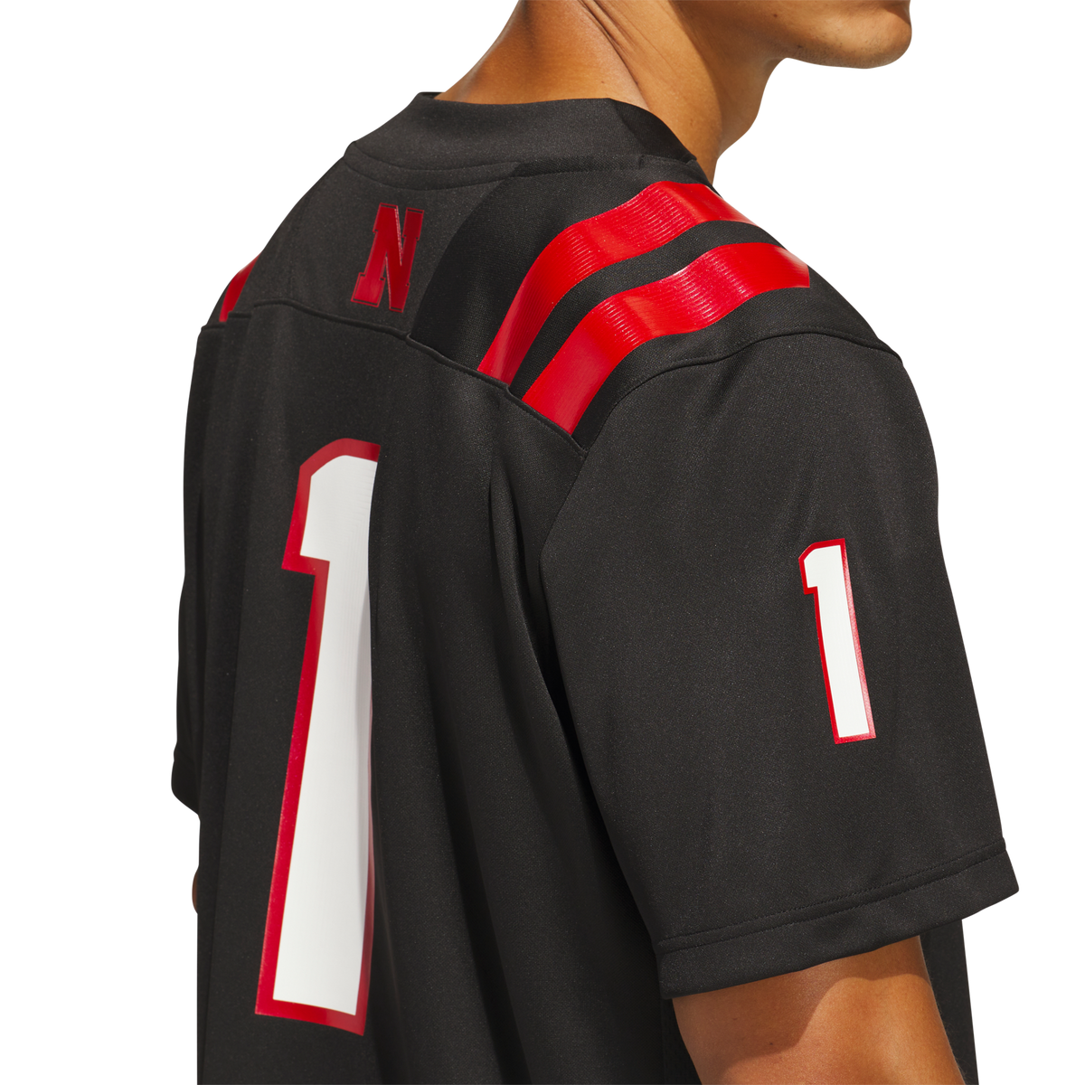 #1 Nebraska Huskers Our Red Burns Brighter Premier Strategy Jersey - Black