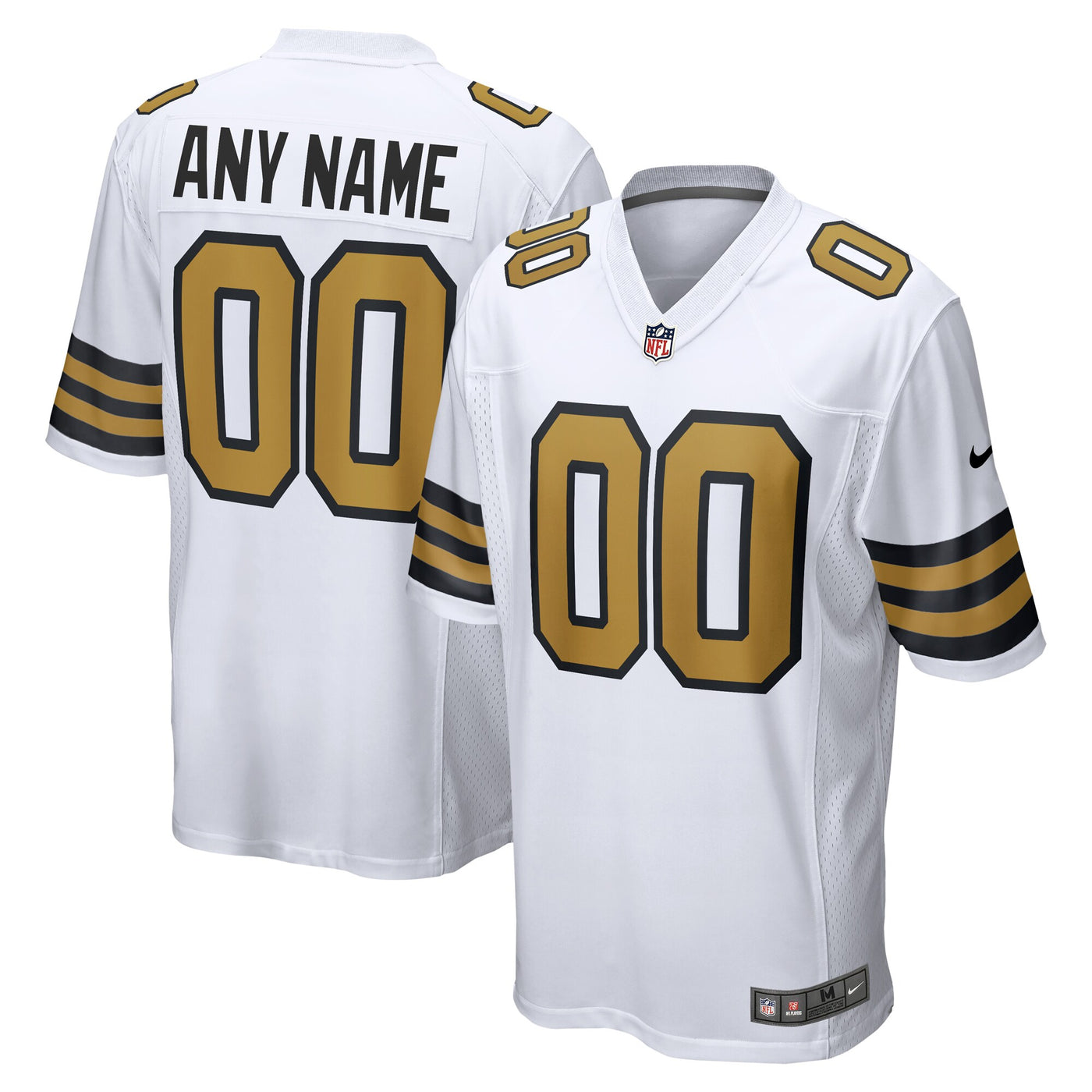 New Orleans Saints Nike White Alternate Custom Game Jersey