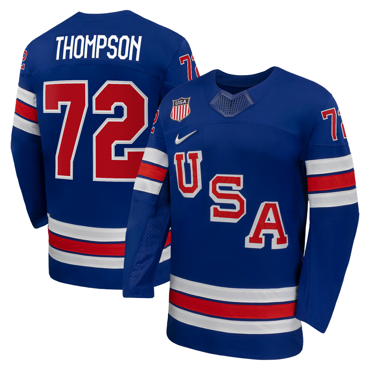 US Hockey Tage Thompson Royal 2026 Home Replica Jersey