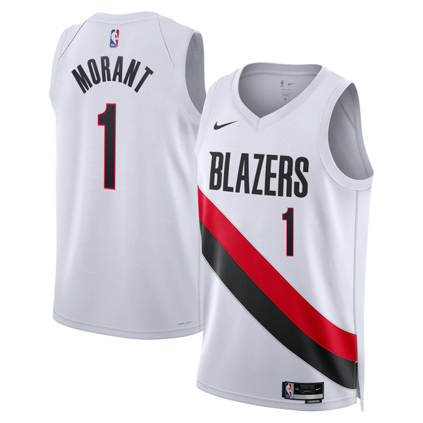 Portland Trail Blazers Nike Replica Association Edition Swingman Jersey - White - Ja Morant